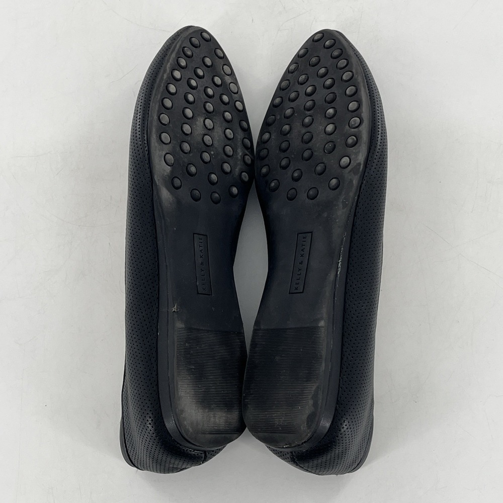 Kelly & Katie Ballet Flat Womens Black 11 M Laser Cut Perfoated Slip‎ On Arlie - Picture 12 of 14